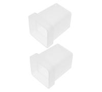 SMASOLO Portaescobillas para Inodoro Cuadrado Pequeño, Vaso de Vidrio Esmerilado, Soporte Antisalpicaduras Separación Higiénica, para Baño Doméstico y Público, Juego de 2 Piezas