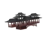 SMASOLO Puente De Decoración para Pecera Cenador Decoración del Hogar Pabellón Adorno para Jardín Acuario Puente Pabellón Estatua Asiático