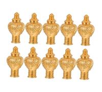 SMASOLO Remates Decorativos para Barras de Cortina 26-28 Mm Plástico Dorado, Tope Final Romano Vintage, Accesorios para Ventanas, Juego de 10 Piezas para Decoración Interior