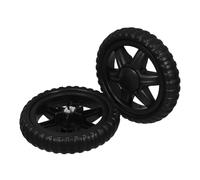 SMASOLO Ruedas de Goma Negras para Carrito de Compras, Repuesto 2 Piezas, Plegables, Rodamiento Suave, Resistentes al Desgaste, Ideales para Supermercado y Transporte Ligero