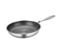SMASOLO Sartén Inoxidable con Panal Antiadherente Mango Ergonómico Resistente al Calor para Freír Huevos y Cocinar Casa o Camping
