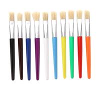 SMASOLO Set De Pinceles Artísticos De Óleo y Acuarela, 10 Piezas De Cerda De Cerdo Colores Pastel, Mango Plástico, para Niños y Adultos, Uso Pintura Creativa y Manualidades