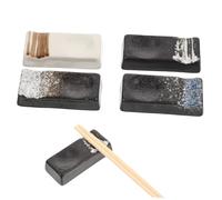 SMASOLO Soporte para Palillos y Reposacucharas De Cerámica Japonesa 4 Piezas, Accesorios De Mesa Decorativos Azul Hielo y Blanco Nieve, Utensilios Hogar Restaurante