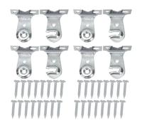 SMASOLO Soportes para Persianas Enrollables 4 Juegos de Ferretería Metálica Mecanismo de Resorte Apertura Redonda sin Cadena de Cuentas Accesorios para Cortinas Enrollables Instalación