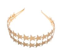 SMASOLO Tabilla Para Bodas Nupciales Glitter Star Hair Hoop Metal Crown Crown Para Novias Accesorios Para Peinar El Peinado De La Boda
