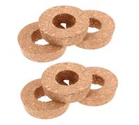 SMASOLO Tapas de Corcho con Orificio 6,5 Cm para Jarrones Hidropónicos, Sellado Natural de Corcho para Tubos de Ensayo y Macetas de Vidrio, Set 6 Piezas para Decoración de Plantas