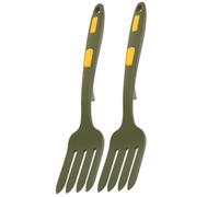 SMASOLO Tenedores de Silicona para Cocina 2 Piezas Mango Ergonómico y Resistencia Térmica, Utensilios Prácticos para Servir Pasta y Ensaladas Hogar