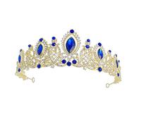 SMASOLO Tiara De Corona De Cristal Para Mujer Tocado De Boda Decoración Gemas De Imitación Para Fiesta De Novia Tiara De Gemas De Imitación Para Tocado De Boda Corona Nupcial Brillante