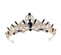 SMASOLO Tiara De Novia Cristales Negros Diadema Brillante Para Bodas y Cumpleaños Accesorio Elegante y Duradero Para Novias Damas De Honor y Celebraciones Especiales
