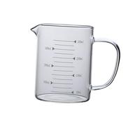 SMASOLO Vaso Medidor de Vidrio de Borosilicato Alto 350 Ml Resistente a Temperaturas 20° a 150°, Taza Medidora Portátil Escala Clara para Cocina y Restaurante