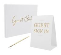 SMASOLO Visitas Boda Álbum de Recortes Papel Elegante y Decorativo para Fiesta y Registro de Invitados 1 Juego Tamaño Compacto Recuerdos y Buenos