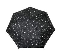 SMATI Paraguas plegable compacto apertura y cierre automáticos; A prueba de viento; Robusto; gran clásico; Funda protectora; Paraguas de mujer; Diseño ESTRELLAS AZULES.