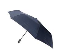 SMATI Paraguas plegable para hombre apertura y cierre automáticos; Varillas de fibra de vidrio; Cortaviento; Resistente; Diámetro=97cm; Gran clásico; Funda protectora; Color AZUL MARINO.