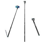 Smatree SmaPole Extensable Selfie Stick, pértiga telescópica para GoPro Fusion, GoPro Hero 13/12/11/10/9/8/7/6/5/4/3/2/1/Session y dji Osmo Action 3/2(Versión extendida 43-221cm)
