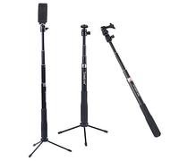 Smatree SmaPole Q3 Poste telescópico, Selfie Stick con Soporte de trípode para GoPro Fusion/Hero 2018/13/12/11/10/9/8/7/6/5/4/3/2/1 / Cámaras de sesión, dji Osmo Action, Insta360