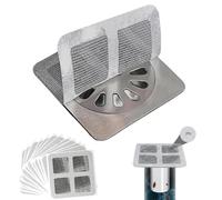 Smavles Desechable Rejilla Desague Ducha Floor Drain Sticker, 100Pcs Filtro Desague Ducha Atrapapelos Ducha para Evitar Que los Desagües Obstruidos Accesorios de Baño, Cocina, Fregadero, Bañera