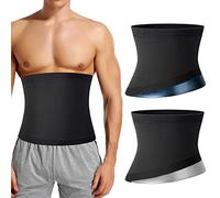 Smavles Faja Reductora Adelgazante Multifuncional, 2Pcs Fajas Reductoras Abdomen Hombre Efecto Sauna Fitness Gimnasio Fajas Deportivas para Lumbar Hombre Waist Trainer de Sudoración