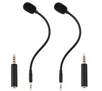 Smays Micrófono de Repuesto de 3,5 mm para PC, Auriculares para Juegos Turtle Beach, Laptop, computadora, PDP Afterglow AG6, cámara GoPro Insta360 One RS, micrófono Externo con Cuello de Cisne