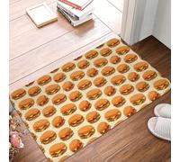 SMAZDFXX Alfombra de Hamburguesa para el Suelo, Bonita Alfombra Antideslizante, Ideal para Cocina, Sala de Estar, habitación Infantil, guardería, decoración del hogar, Regalos de 16 x 24 Pulgadas