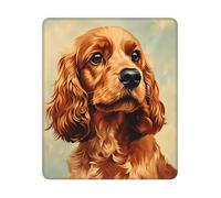 SMAZDFXX Alfombrilla de ratón con un Adorable diseño de Perro Cocker Spaniel, Lavable, de Tela, con Base de Goma Antideslizante, Ideal para Juegos y para el hogar.