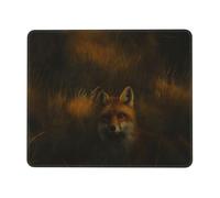 SMAZDFXX Alfombrilla de ratón Fox in Wild, Antideslizante, Impermeable, con Estampado, Bordes cosidos y Base de Goma, 18 x 22 cm.