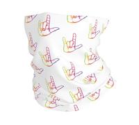 SMAZDFXX Bandana/cache-cou/masque facial en langue des signes américaine « Je t’aime » pour hommes et femmes