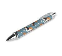 SMAZDFXX bolígrafo negro de punta fina con estampado de perritos adorables, de 0,5 mm, ideal para diarios y material escolar.