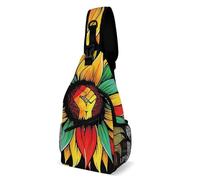 SMAZDFXX Bolso bandolera con estampado de manos del Mes de la Historia Negra para hombre y mujer, bandolera de gran capacidad para ciclismo y running.