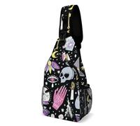 SMAZDFXX Bolso bandolera de bruja mágica para hombre y mujer, bandolera de pecho, 15 x 8 x 4 pulgadas