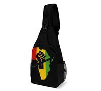 SMAZDFXX Bolso bandolera de pecho para hombre y mujer, estilo rasta, con historia negra, África, poder.