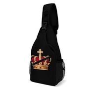 SMAZDFXX Bolso bandolera informal King's & Crowned, mochila de senderismo, bolso de pecho, bolso de viaje portátil.