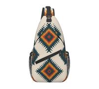 SMAZDFXX Bolso bandolera vintage con diseño geométrico del siglo VII, bandolera cruzada en diagonal, bolso de hombro para viajes y senderismo para hombres y mujeres.