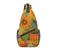 SMAZDFXX Bolso bandolera vintage con diseño geométrico del siglo VII, bandolera cruzada en diagonal, bolso de hombro para viajes y senderismo para hombres y mujeres.