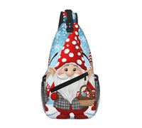 SMAZDFXX Bolso cruzado de pecho con estampado navideño tradicional de gnomos, en diagonal, duradero y cómodo para viajes y uso diario.