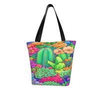 SMAZDFXX Bolso de mano con diseño de árbol colorido y doble paisaje, bolso de hombro para mujer, bolso de compras grande de 13 pulgadas para ocio individual