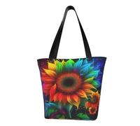 SMAZDFXX Bolso de mano con diseño de árbol colorido y doble paisaje, bolso de hombro para mujer, bolso de compras grande de 13 pulgadas para ocio individual