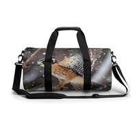 SMAZDFXX Bolso pequeño de gimnasio con diseño de pájaro cernícalo en un día nevado, bolso de mano deportivo con correa para el hombro para hombres y mujeres