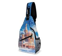 SMAZDFXX Bolsos bandolera informales con diseño de la Catedral de San Basilio, mochila cruzada, bolso de hombro, bolso de pecho para hombres y mujeres.