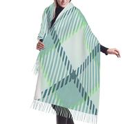 SMAZDFXX Bufanda de invierno para mujer And-Texture-In-A-Cage: extra larga de 180 cm, de cachemira a cuadros con flecos suaves, ligera y cálida, ideal para todas las estaciones.