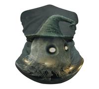 SMAZDFXX Cache-cou de pêche UPF 50+, cagoule respirante, demi-masque, écharpe de ski à séchage rapide, coupe-vent, chapeau fantôme vert, protection solaire pour les activités de plein air