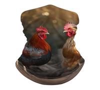 SMAZDFXX Cache-cou de pêche UPF 50+, cagoule respirante, demi-masque, écharpe de ski à séchage rapide, coupe-vent, motif coq et poule, protection solaire pour les activités de plein air.