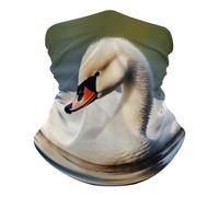 SMAZDFXX Cache-cou de pêche UPF 50+, cagoule respirante, demi-masque, foulard à séchage rapide, masque de ski, coupe-vent, joli petit cygne, protection solaire pour les activités de plein air