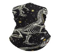 SMAZDFXX Cache-cou de pêche UPF 50+, cagoule respirante, demi-masque, foulard à séchage rapide, masque de ski, protection solaire en extérieur, motif squelette de dinosaure, protection solaire