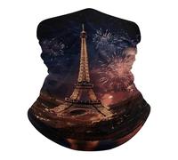 SMAZDFXX Cache-cou de pêche UPF 50+, cagoule respirante, demi-masque, foulard à séchage rapide, masque de ski, protection solaire pour les feux d'artifice de la Tour Eiffel en extérieur