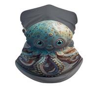 SMAZDFXX Cache-cou de pêche UPF 50+, cagoule respirante, demi-masque, séchage rapide, foulard, masque de ski, coupe-vent, motif pieuvre, protection solaire pour les activités de plein air
