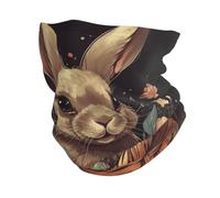 SMAZDFXX Cache-cou d'hiver pour hommes et femmes, motif lapin dans un panier, protection UV, masque de protection contre le froid et le vent, bandana thermique pour sports de plein air