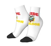 SMAZDFXX Calcetines deportivos de algodón hasta el tobillo con la bandera de Ecuador. Ideales para correr, transpirables y casuales. Un regalo original para hombres, mujeres y adolescentes.