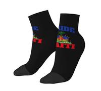 SMAZDFXX Calcetines deportivos de algodón hasta el tobillo con la bandera de Haití, ideales para correr, transpirables y de uso diario. Un regalo original para hombres, mujeres y adolescentes.