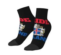 SMAZDFXX Calcetines deportivos de algodón hasta el tobillo con la bandera de Islandia. Ideales para correr. Transpirables y cómodos. Un regalo original para hombres, mujeres y adolescentes.