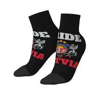 SMAZDFXX Calcetines deportivos de algodón hasta el tobillo con la bandera de Letonia. Ideales para correr. Transpirables y cómodos. Un regalo original para hombres, mujeres y adolescentes.